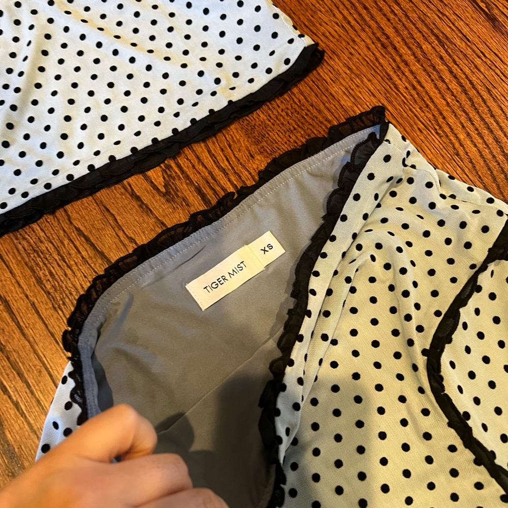Tiger Must Set Maxi Skirt XS and Top S polka dot - Picture 3 of 6
